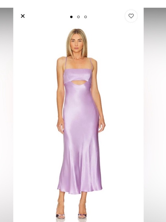 Astr Dresses & Skirts - Astr Bellerose Satin Cut Out Midi Dress Lavendar